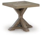 Laguna Heights Outdoor End Table side view showing frame