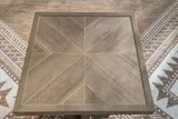 Laguna Heights Outdoor End Table corner detail showing aluminum frame