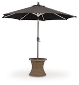 Laguna Heights Beige Outdoor End Table front angle view