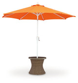 Laguna Heights Beige Outdoor End Table front angle view