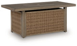 Laguna Heights Outdoor Fire Pit Table side angled view