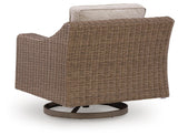 Laguna sofa side angle with beige cushions