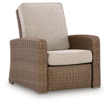 Laguna Heights Outdoor Recliner side view with reclined position