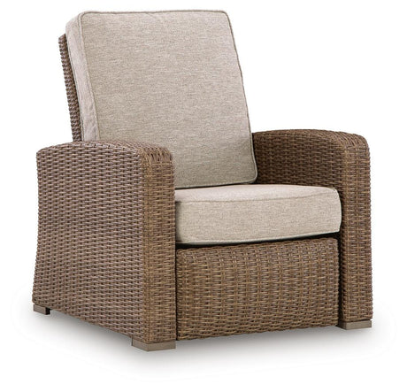 Laguna Heights Outdoor Recliner side view with reclined position