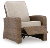 Laguna Heights Outdoor Recliner close-up of reclining feature