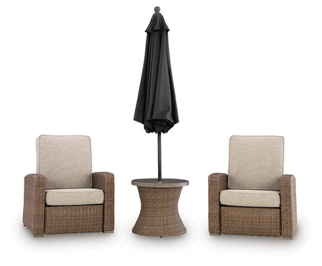 Top view of end table matching recliners