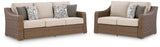 Laguna Beige Heights Outdoor Sofa front angle