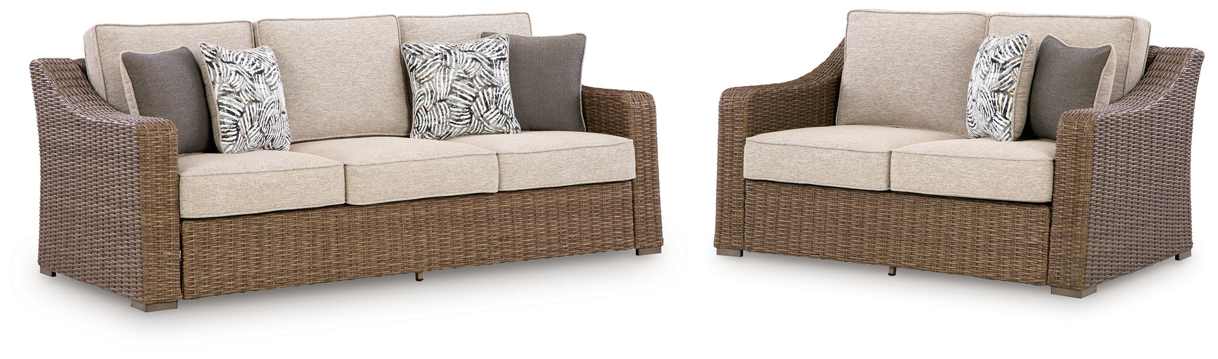 Laguna Beige Heights Outdoor Sofa front angle
