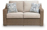 Coffee table with wicker weave top