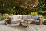 Side view showing curved corner chair and arm details