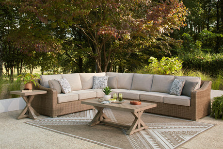 Side view showing curved corner chair and arm details