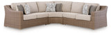 Laguna Heights sectional right-arm loveseat close-up