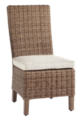Beachcroft Beige Side Chair with Cushion side view
