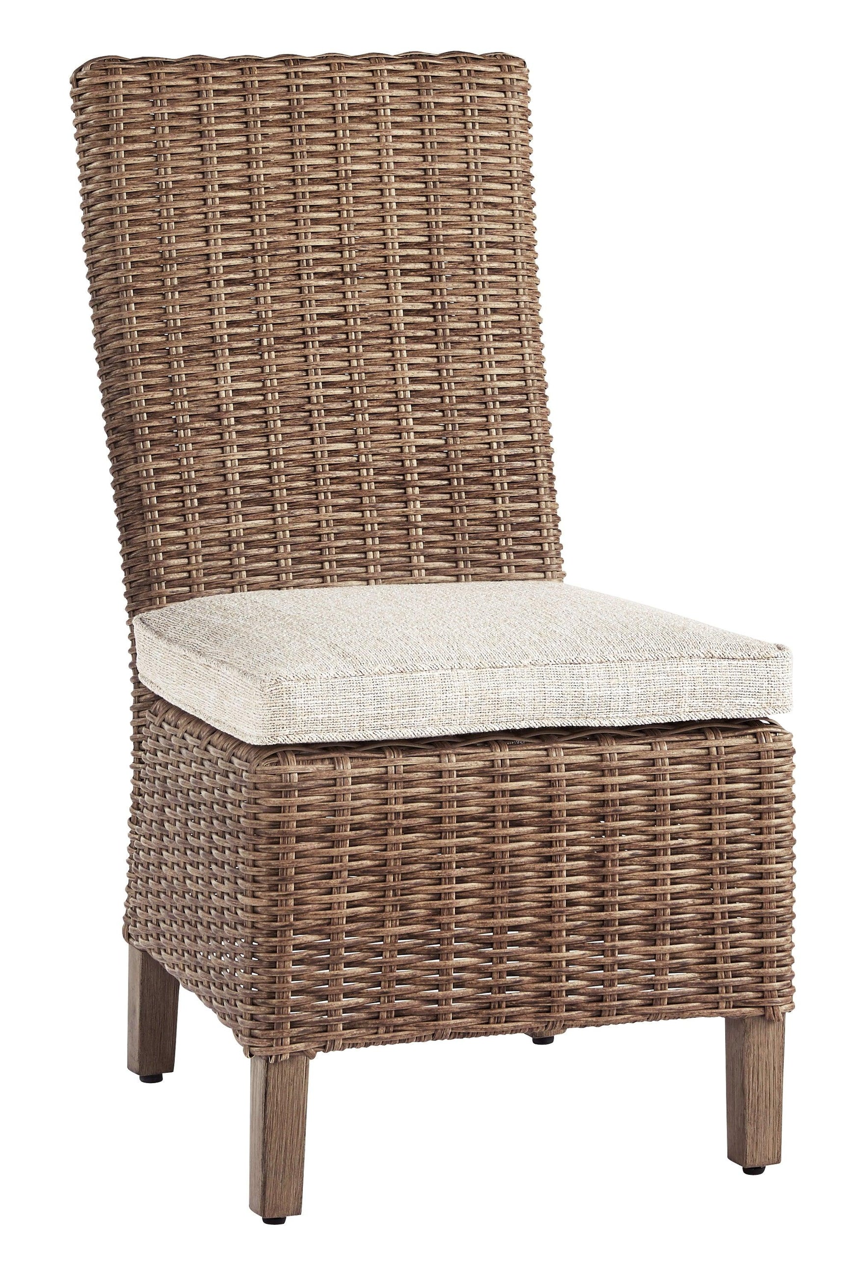 Beachcroft Beige Side Chair with Cushion side view