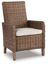 Beachcroft Beige Outdoor Dining Table with 4 Chairs and Bench set - outdoor dining furniture in beige
