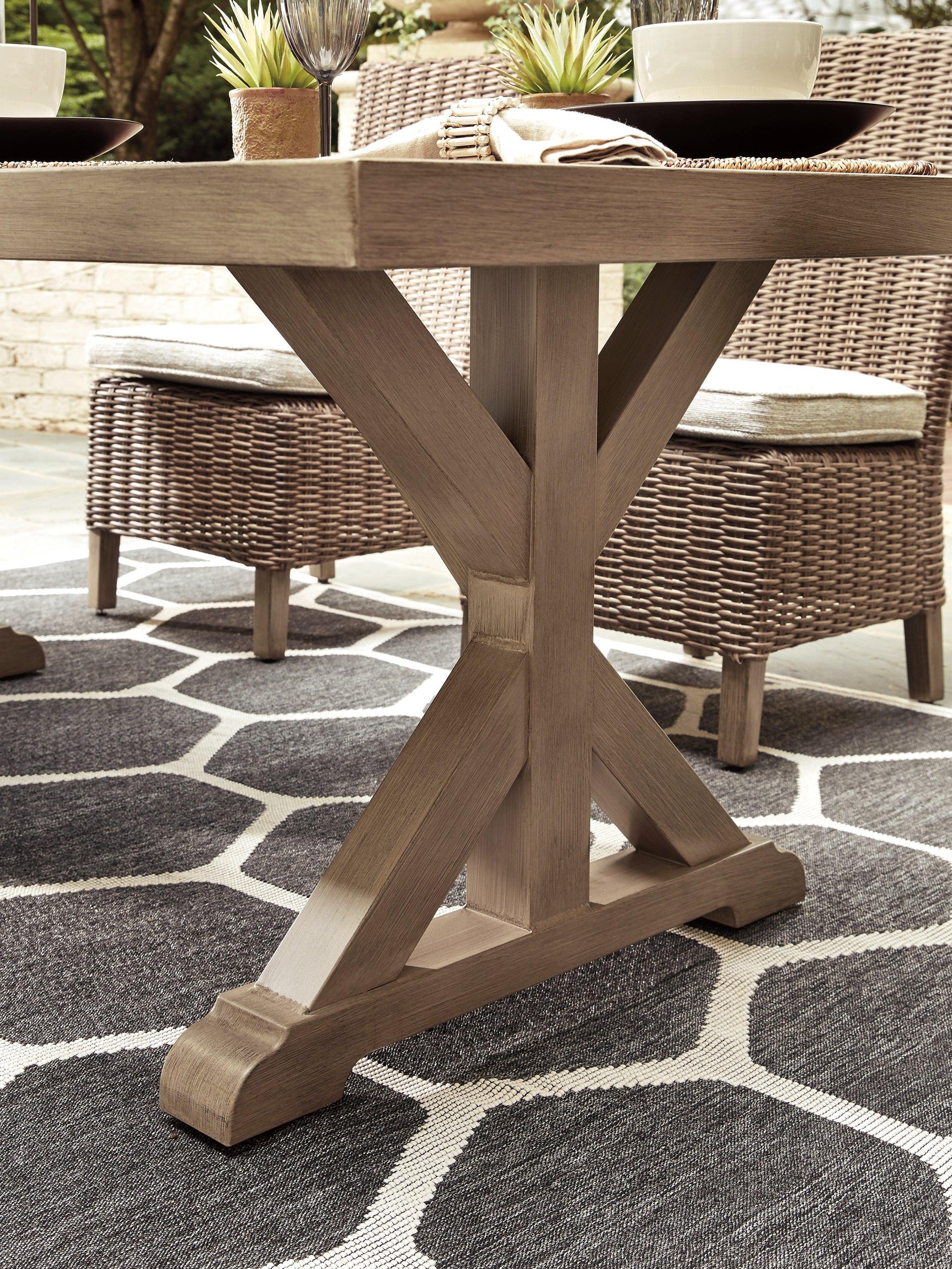 Close-up detail of Beachcroft Dining Table finish