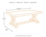 Coffee table top surface detail