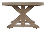 Beachcroft Beige Outdoor Coffee Table, side profile