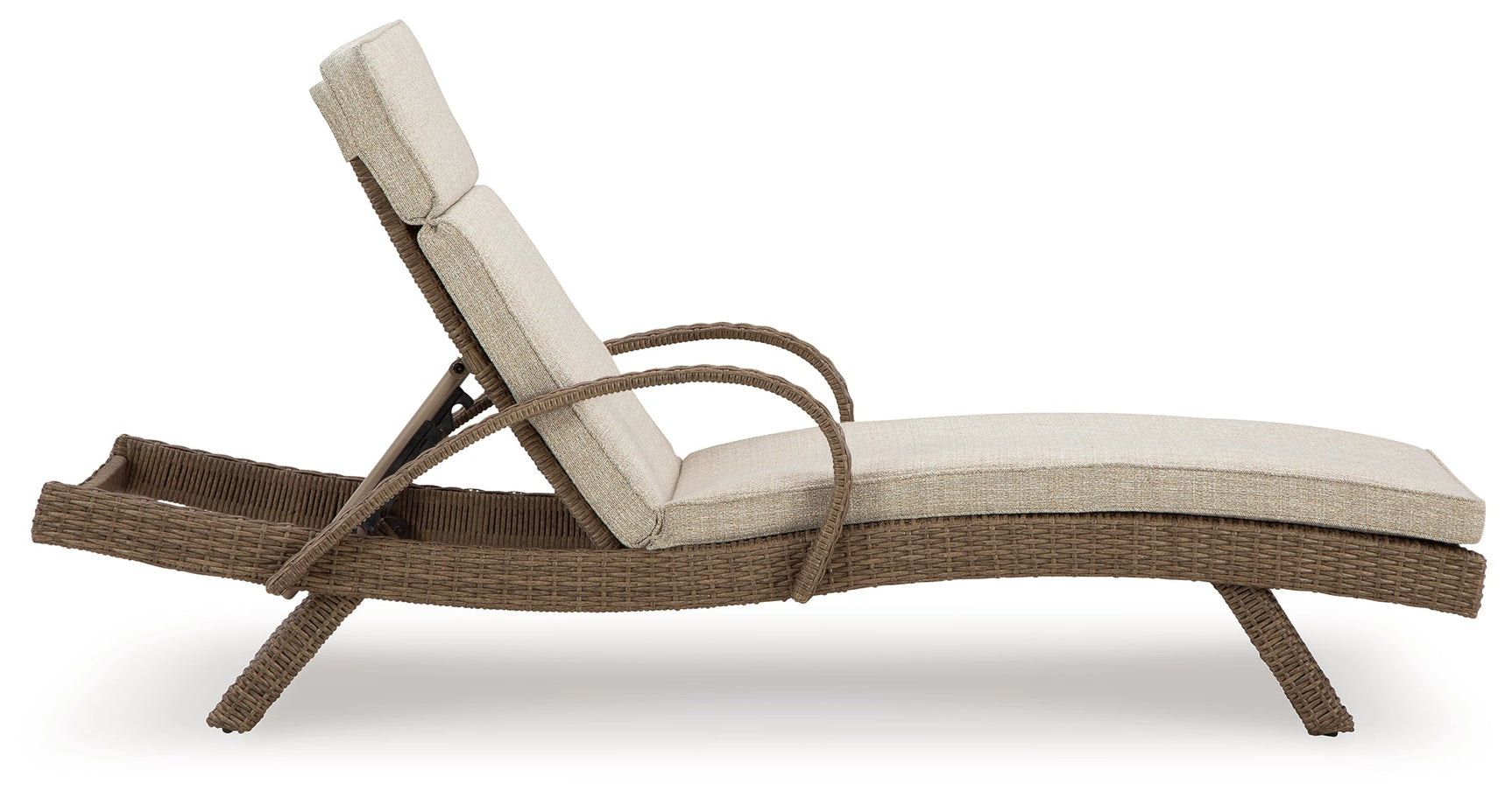 Beachcroft outdoor chaise lounge side profile view
