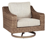 Beachcroft Swivel Lounge Chair side view showing cushion