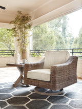 Outdoor sofa cushion side view