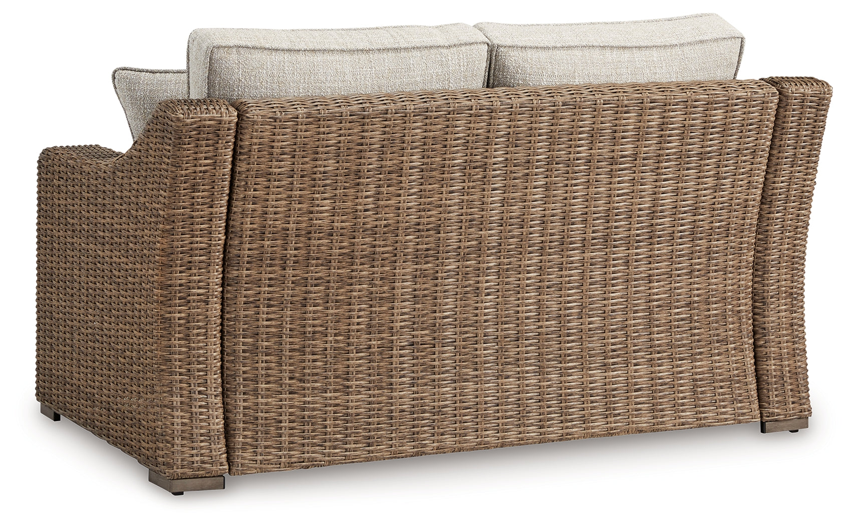 Beachcroft Beige Outdoor Loveseat back view
