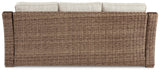 Beachcroft Beige Sofa mood lighting setting