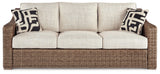 Beachcroft Beige Outdoor Sofa side view