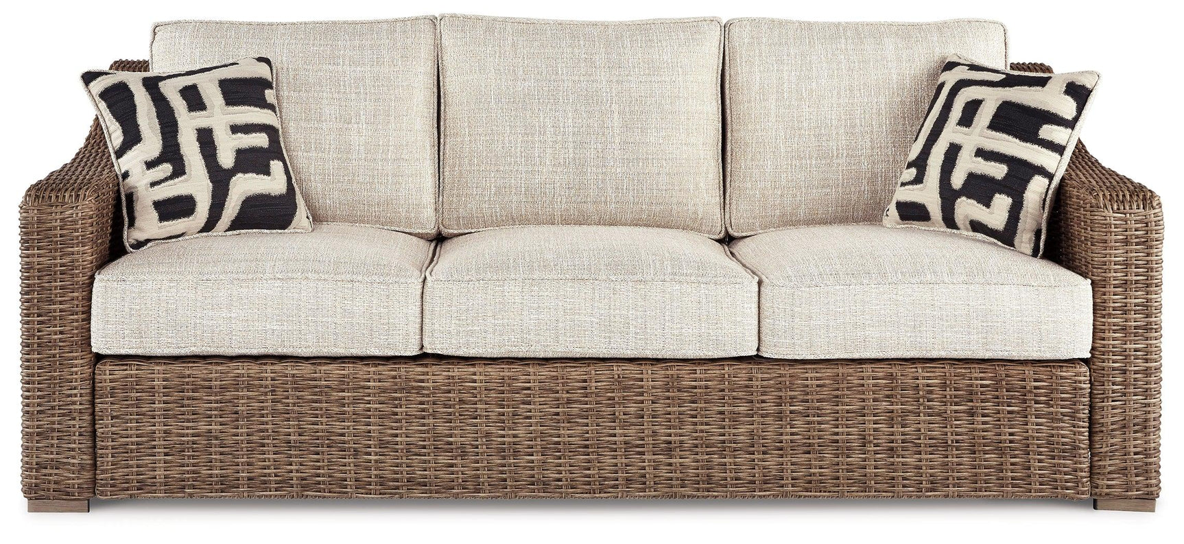 Beachcroft Beige Outdoor Sofa side view
