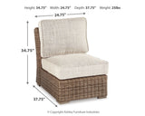 Beachcroft Beige sectional cushions close-up