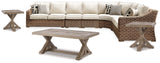 Sectional arrangement showing all five seating pieces