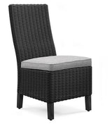 Beachcroft Black/Light Gray 2 Outdoor Chairs with End Table