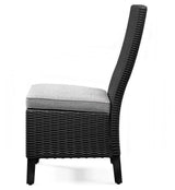Beachcroft Black/Light Gray 2 Outdoor Chairs with End Table