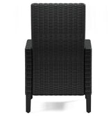 Beachcroft Black/Light Gray 2 Outdoor Chairs with End Table