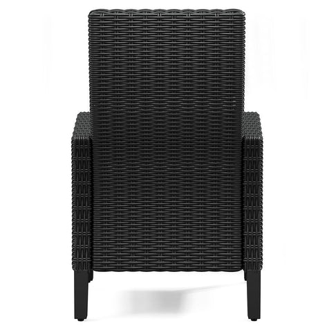 Back angle of dining chair with cushion