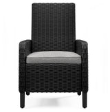 Beachcroft Black/Light Gray 2 Outdoor Chairs with End Table