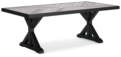 Beachcroft Outdoor Dining Table angled view