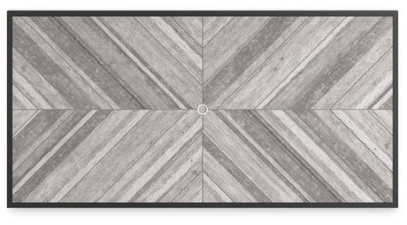Beachcroft Outdoor Dining Table top view showing tile pattern