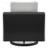 Top view of Beachcroft outdoor swivel lounge chair with cushion