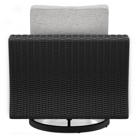 Back view of Beachcroft outdoor sofa with black frame