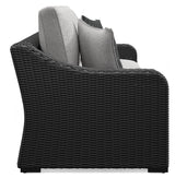 Beachcroft outdoor sofa side close-up