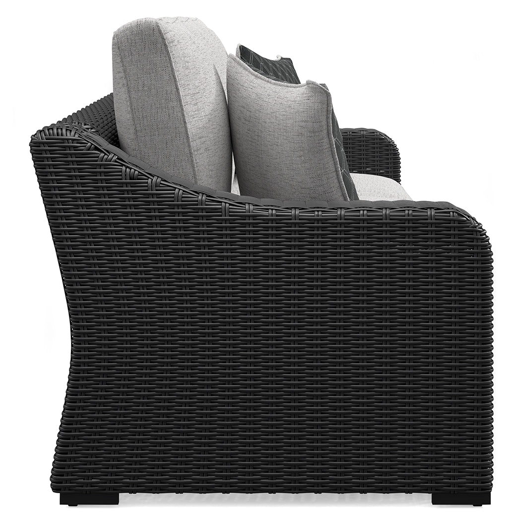 Beachcroft outdoor sofa side close-up