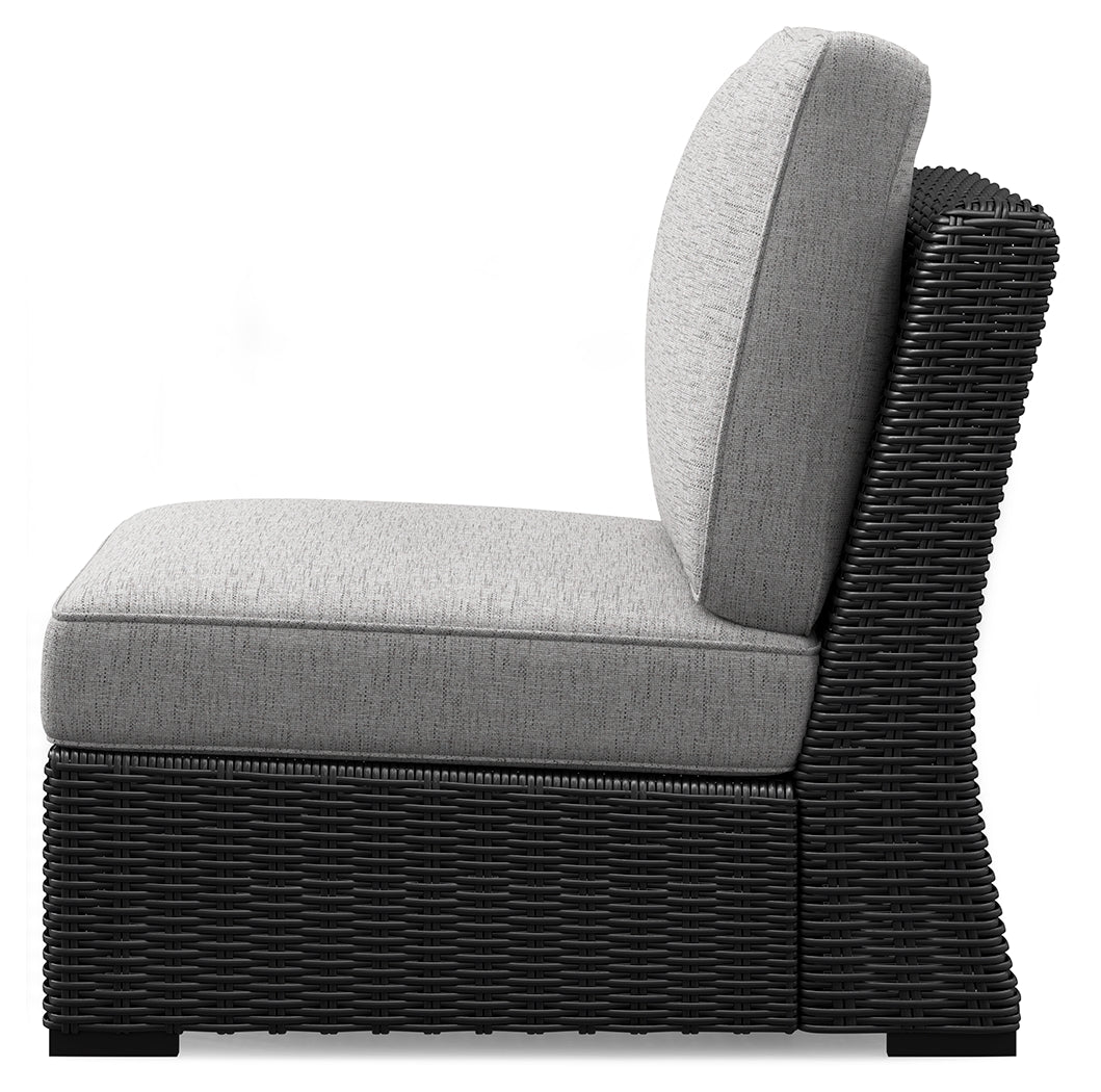 Back view of Beachcroft sectional showing frame