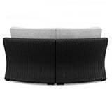 Beachcroft 5-Piece Black and Light Gray Outdoor Sectional showing front angle