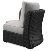 Beachcroft 5-Piece Black and Light Gray Outdoor Sectional showing front angle