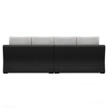 Beachcroft loveseat side alternate angle showing arm height