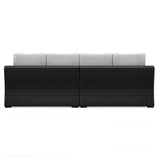 Beachcroft 5-Piece Black and Light Gray Outdoor Sectional showing front angle