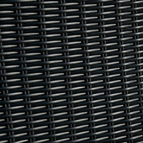 Close-up of Beachcroft outdoor sofa black resin wicker finish