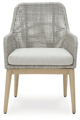 Back view of resin wicker chair