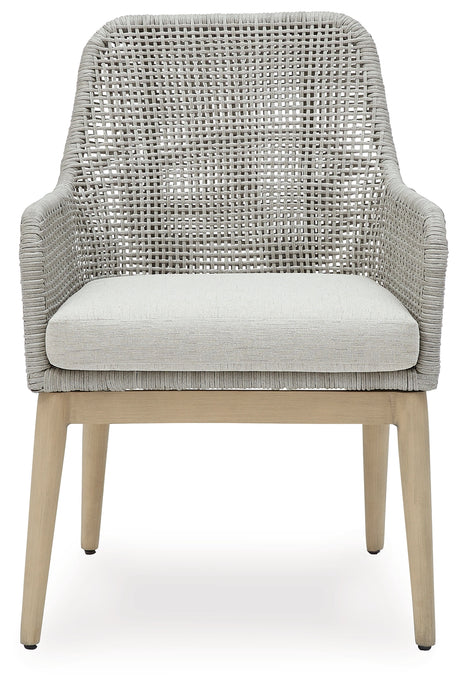 Back view of resin wicker chair